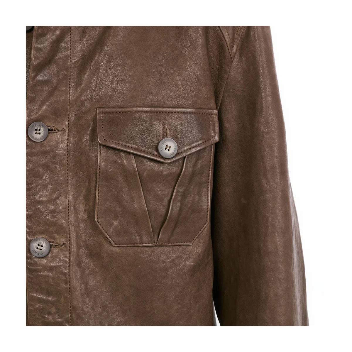VIVET Leather Button Down Regular Fit