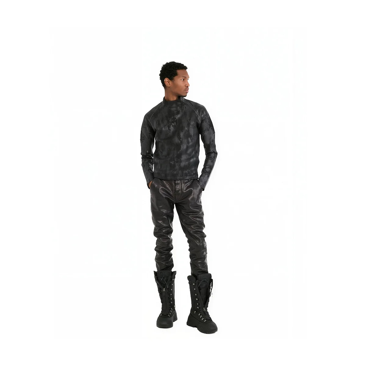 VIVET Slim Fit Leather Pants