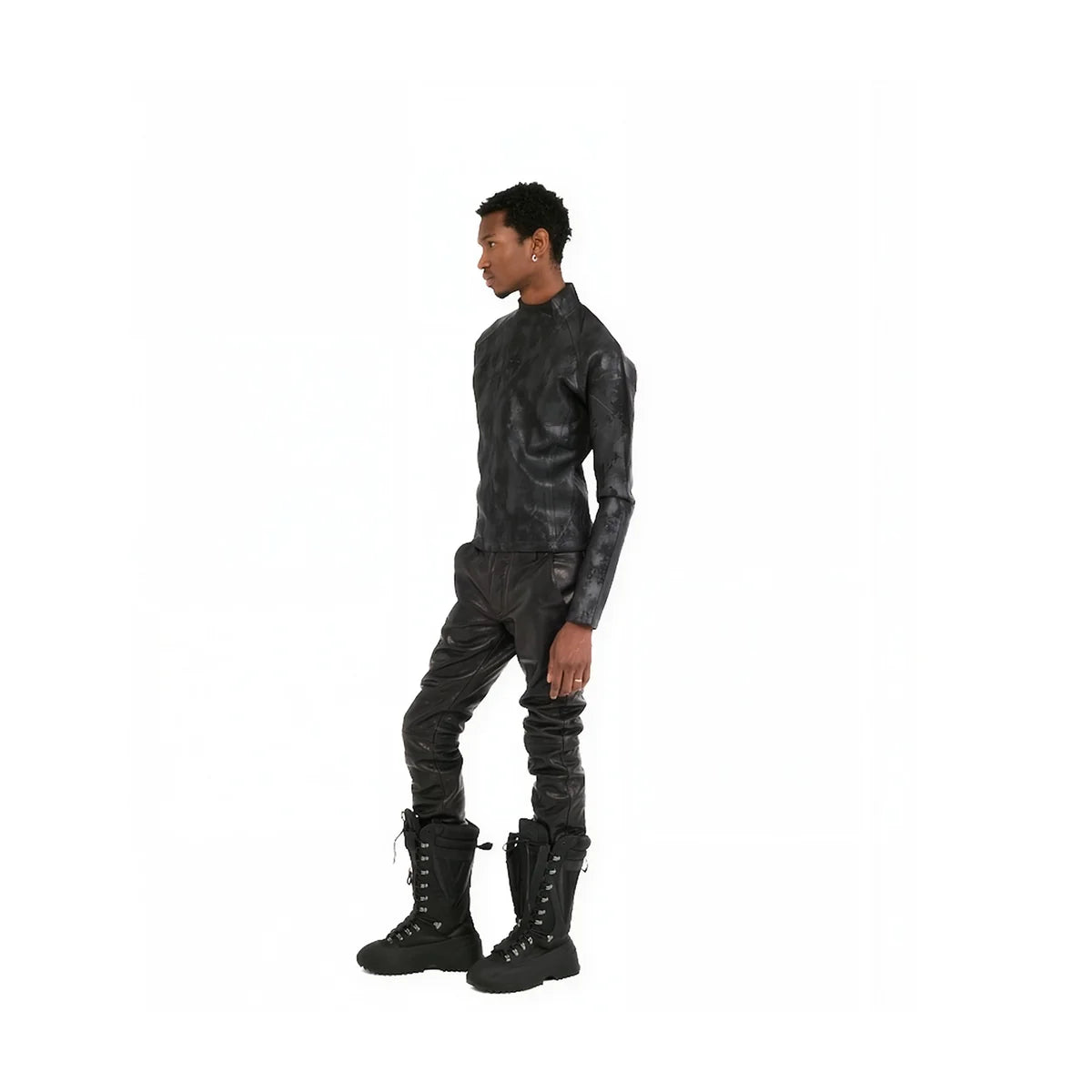 VIVET Slim Fit Leather Pants